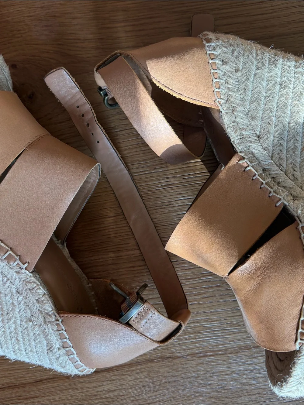 Treasure & Bond Tan Espadrille Wedge Sandals